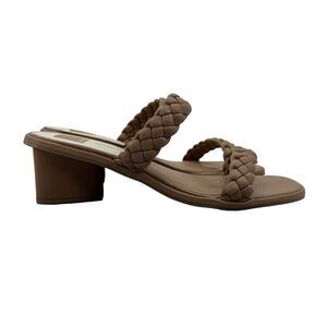 Dolce Vita Ronin Sandals Womens 12 Cafe Stella Braided Straps Chunky Block Heel